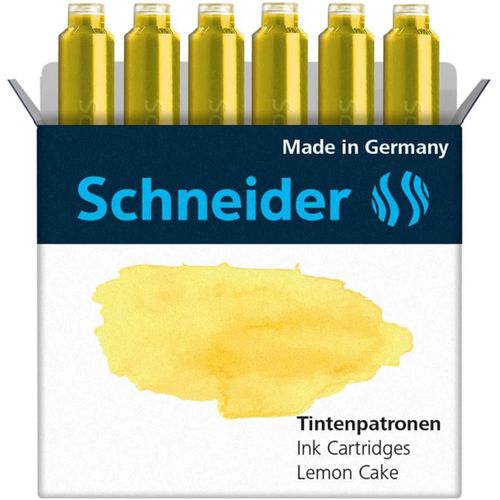 Schneider Etui De 6 Cartouches D'encre Pour Stylo Plume Pastel Lemon Cake