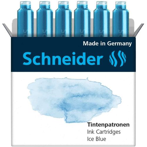 Schneider Etui De 6 Cartouches D'encre Pour Stylo Plume Pastel Ice Blue