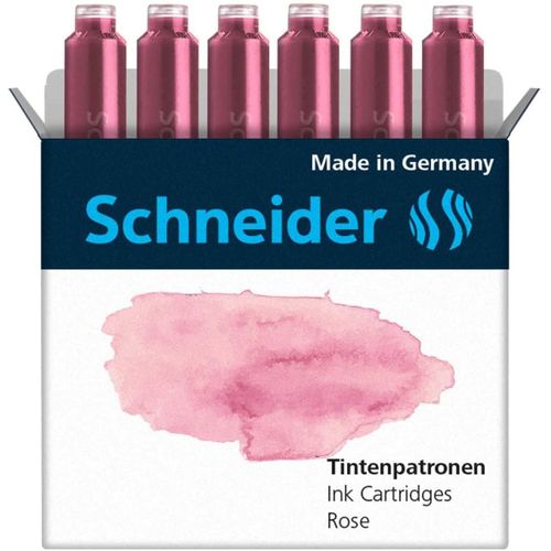 Schneider Etui De 6 Cartouches D'encre Pour Stylo Plume Pastel Rose