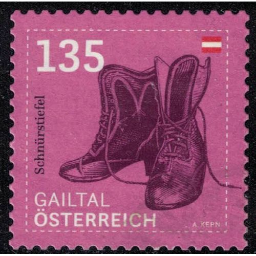 Autriche 2020 Oblitéré Used Chaussures Bottes Traditionnelles À Lacets Gailtal Su