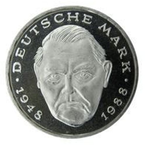 Pièce 2 Mark Allemagne Ludwig Erhard - 1988 G