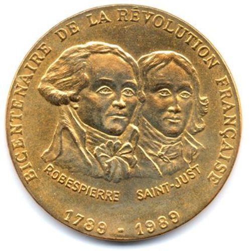 Pièce Bicentenaire De La Révolution Française "Robespierre Et Saint-Just" - 1989