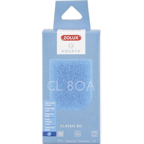 Zolux-Filtre Pour Pompe Classic 80, Filtre Cl 80 A Mousse Bleue Medium X2. Pour Aquarium.-Zo-330207