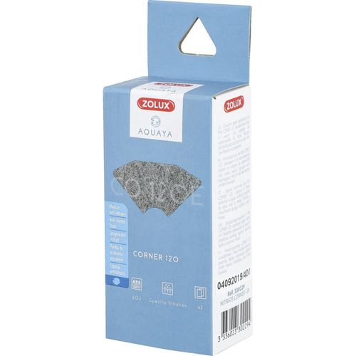 Zolux Filtre Pour Pompe Corner 120, Filtre Co 120 E Mousse Anti-Nitrates X 2. Pour Aquarium.