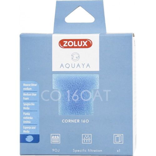 Zolux Filtre Pour Pompe Corner 160, Filtre Co 160 At Mousse Bleue Medium X1. Pour Aquarium.