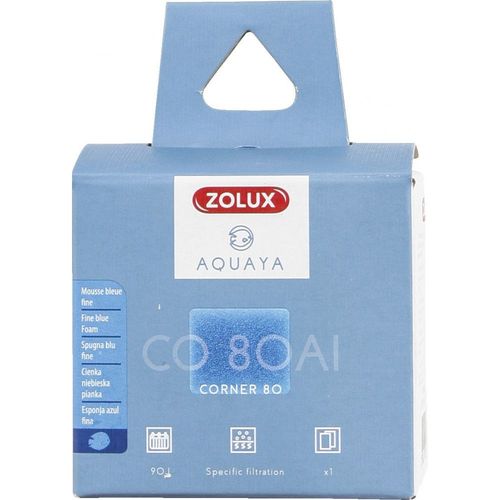Zolux Filtre Pour Pompe Corner 80, Filtre Co 80 Al Mousse Bleue Fine X1. Pour Aquarium.