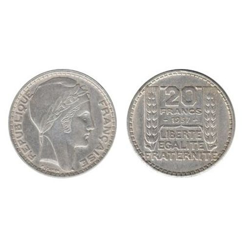 Pièce Argent 20 Francs Turin 1929 À 1939 - Iiième République