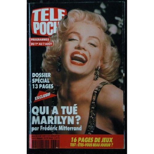 Tele Poche 1381 Marilyn Monroe Cover + 13 P. - Petit Format - 27 Juillet 1992