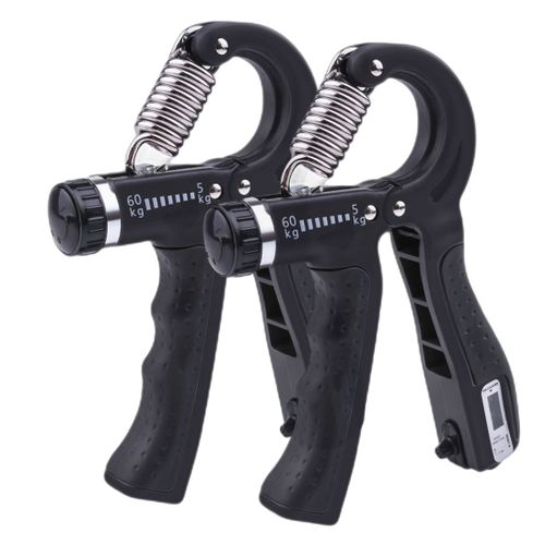 Hand Grip Trainer Réglable 5-60 Kg Noir Paquet De 2