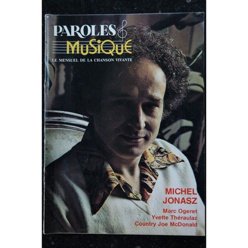 Paroles & Musique 1982 12 N° 25 Michel Jonasz - Marc Ogeret - Yvette Théraulaz - Country Joe Mcdonald- 44 Pages
