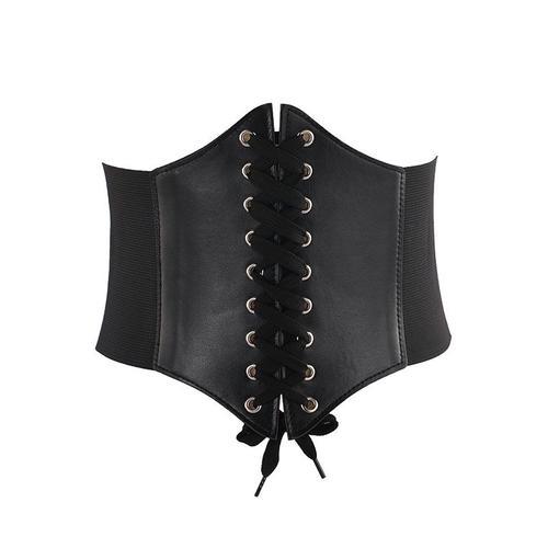 Corset Réglable Avec Ficelle Inf Femme Corset Fitness Corps Ventre Plat Le Noir