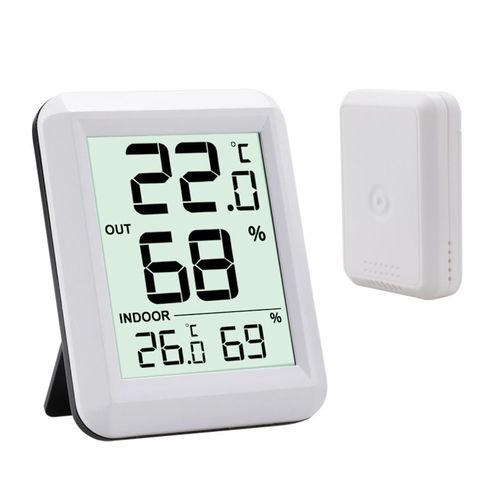 Thermomètre et hygromètre sans fil intérieur/extérieur Blanc