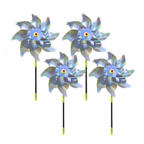 Moulins à vent / épouvantails réfléchissants Paquet de 4