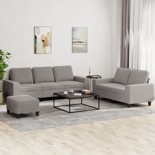 Vidaxl Ensemble De Canapés 3 Pcs Taupe Tissu