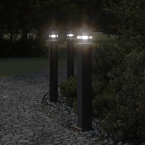 Vidaxl Lampadaire D'extérieur Avec Sortie Noir 80 Cm Aluminium