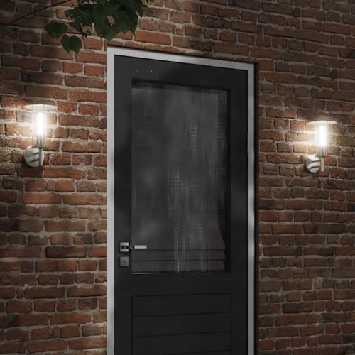 Vidaxl Applique Murale D'extérieur Argenté Acier Inoxydable