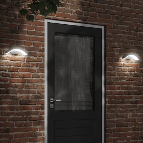 Vidaxl Appliques Murales Led D'extérieur 2 Pcs Noir