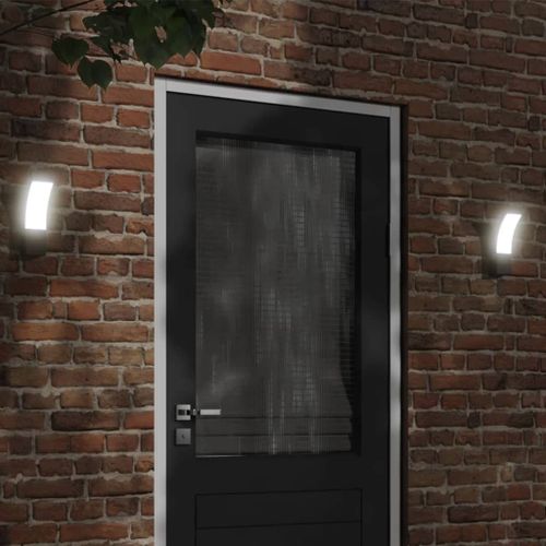 Vidaxl Appliques Murales Led D'extérieur 2 Pcs Noir