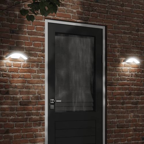 Vidaxl Applique Murale Led D'extérieur Avec Capteurs Blanc