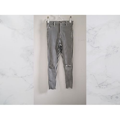Pantalon / Jean Stretch À Rayure Bershka