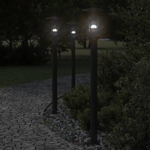 Vidaxl Lampadaire D'extérieur Noir 100 Cm Acier Inoxydable