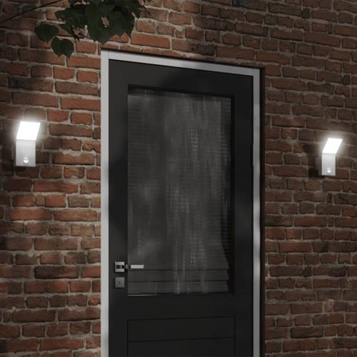 Vidaxl Applique Murale Led D'extérieur Avec Capteurs Blanc