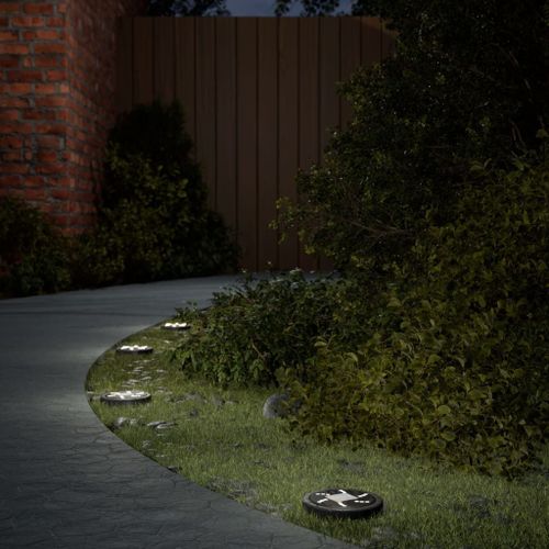 Vidaxl Lampes Solaires De Sol Et Piquets De Sol Extérieur 4 Pcs