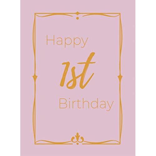 Happy 1st Birthday Guest Book (Hardcover)