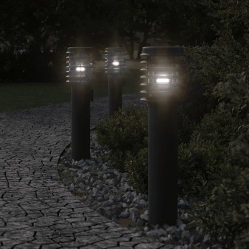 Vidaxl Lampadaire D'extérieur Avec Sortie Noir 60 Cm Acier Inoxydable