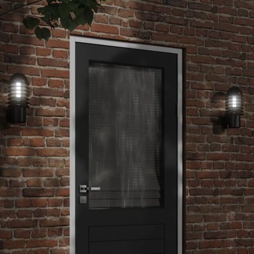 Vidaxl Appliques Murales D'extérieur 2 Pcs Noir Acier Inoxydable