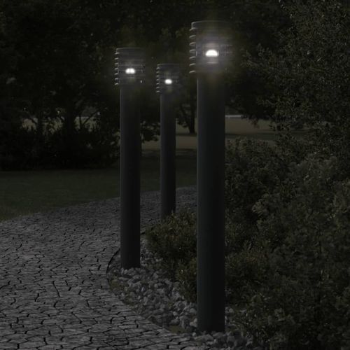 Vidaxl Lampadaire D'extérieur Noir 110 Cm Acier Inoxydable