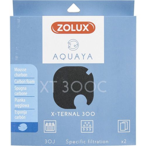 Zolux Filtre Pour Pompe X-Ternal 300, Filtre Xt 300 C Mousse Charbon X 2. Pour Aquarium.