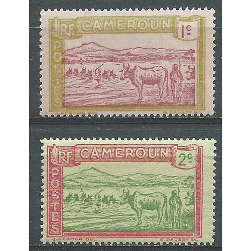 Troupeau Dans La Rivière Timbres Cameroun 1925 Neufs Sans Trace De Charnière 1c Et 2c N° 106 Et 107