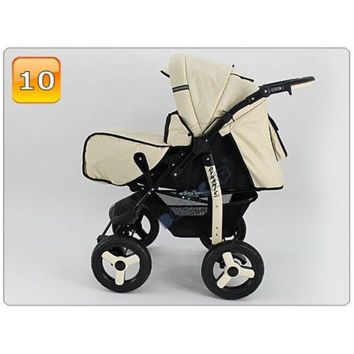 Poussette - Landau 3 En 1 - Siege Auto - Nacelle - 10 Couleurs Nouvelle Collection.Gris Clair
