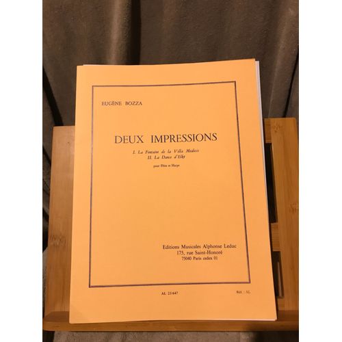 Eugène Bozza Trois Impressions Pour Flûte Et Harpe Éditions Leduc