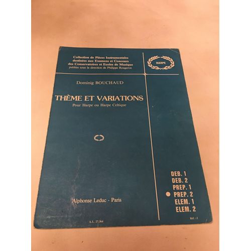Theme Et Variations Pour Harpe Bouchaud