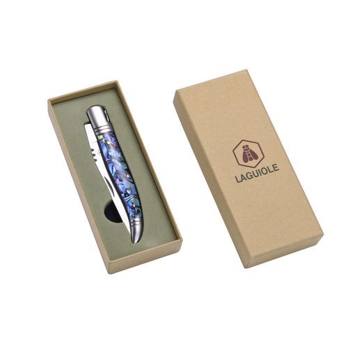 Couteau Pliant Manche Nacre Véritable - Coffret cadeau