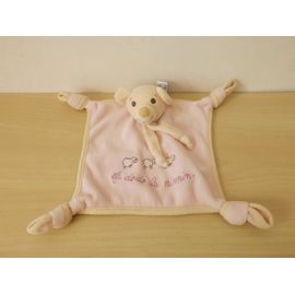 Doudou Souris Moutonrose Blanc Nounours