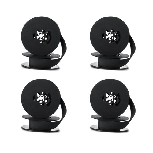 4 Pièces De Machine À Écrire Double Bobine Encre Pièce Rechange Pour La Plupart Des Machines (Noir)