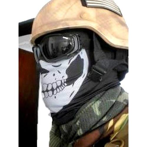 CoolChange Cagoule tête de Mort | Masque Moto Ghost | Couleur: Noir