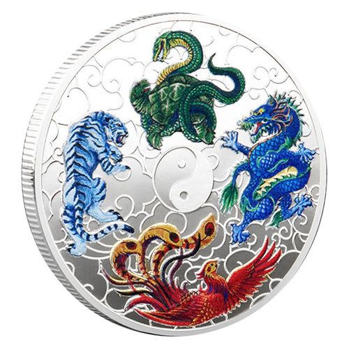 1 Pièces Créatures Mythiques Anciennes Pièce Porte- Billet De Loterie Outil À Gratter Défi Argent