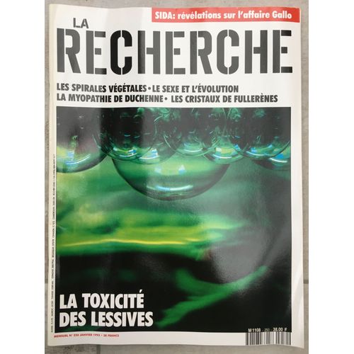 La Recherche 250 De Janvier 1993 / La Toxicité Des Lessives,