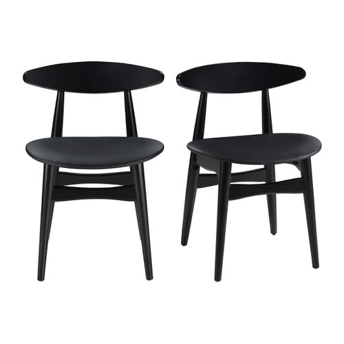 Chaises Scandinaves Noires (Lot De 2) Walford