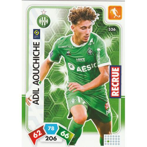 526 - Carte Panini Adrenalyn Xl - Foot 2020 / 2021 - Adil Aouchiche - Saint Etienne - Recrue