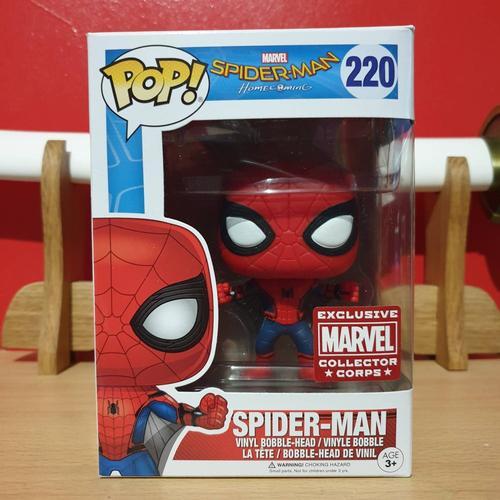 Funko Pop Spiderman HomeComing Spiderman Exclusive Marvel Collector Corps # 220 | Rakuten