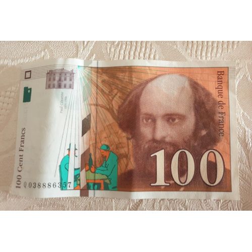 Billet 100 Francs 1997 Paul Cézanne Série Q
