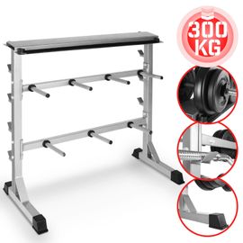 Support Pour Haltères - Musculation, Charge Max. 300 Kg, 98x95x48cm - Rack De Rangement Pour Disques De Poids Et Barres D'haltères