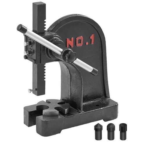 Presse à Crémaillère - VEVOR - 240x170x290 mm,11,1 kg,avec Levier et Volant,pour Estampage, Pliage,Étirement,Formage