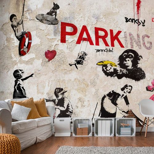 Papier peint - [Banksy] Graffiti Collage -