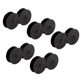 5 Pièces De Machine À Écrire Double Bobine Rechange Pour La Plupart Des Machines Écrire, Noir